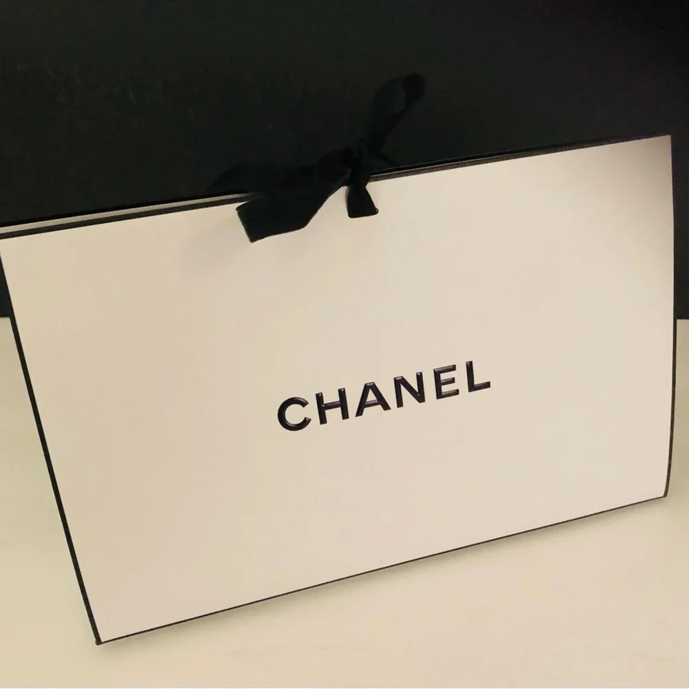 Authentic Chanel Gift Triangle Boxes (2) Of Same Box,  With Shreds